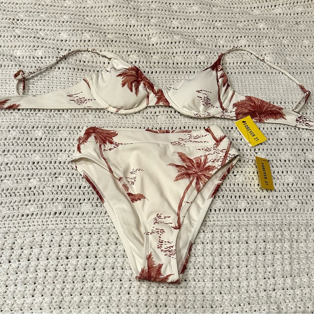 Forever 21 Palm Print Bikini Bottom